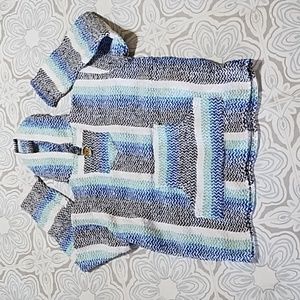 Winter Hoodie Sweater Blue Gray Surf Beach life long sleeve Top b62